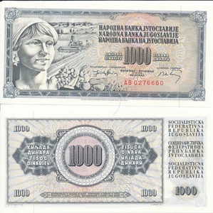 Yugoslavia / Jugoslawien - 1000 Dinara 1974 UNC - Pick 86 - Picture 1 of 1