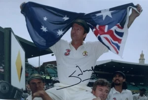 Steve Waugh signed 12x8 Image B photo Australia RACC UACC Approved Dealer - Picture 1 of 1