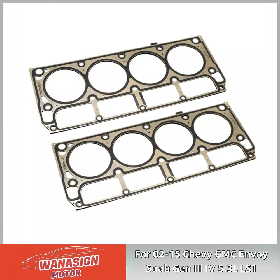 Juego de juntas de culata MLS para 02-15 Chevy GMC Envoy Saab Gen III IV 5,3 L 4,8 L Foto 1 de 4