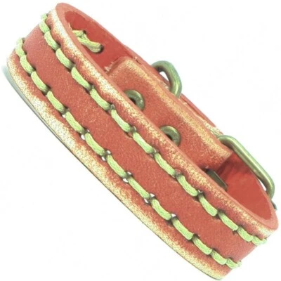 Armband Kunstleder Herren Damen Vintage Surferarmband orange Bikerarmband - Bild 1 von 4