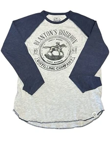 Blanton's Bourbon Raglan Long Sleeve Shirt Vintage Softness Modern Style Size M - Picture 1 of 11