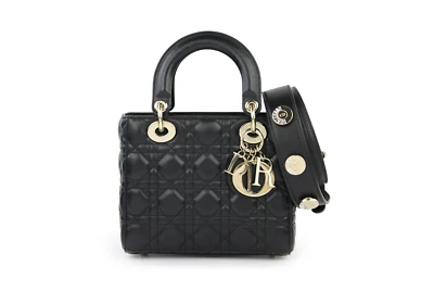 Dior Black Lambskin Cannage Small My ABCDior Lady Dior Handbag - Image 1 of 4