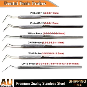 Dental Perio Probes Pocket Depth Measuring Teeth Examination Periodontal Tools - Bild 1 von 7