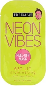 Freeman Neon Vibes Get Lit Illuminating Peel-Off Mask,0.33 10ml Pack of 6 - Picture 1 of 2