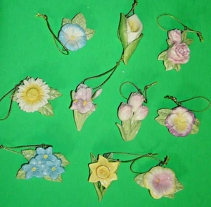 Lenox Celebration Flowers 10 Miniatur Baum Frühling Ornament Mini Set -- NEU im Karton - Bild 1 von 3