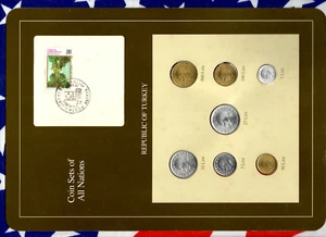 Coin Sets of All Nations Turkey 1987-1989 UNC 10,25 Lira 1988 1,5 Lira 1987 - Picture 1 of 4