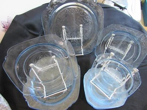 Federal Blue Madrid Glass Plates and Tumblers - Replacement Pieces - Picture 1 of 8