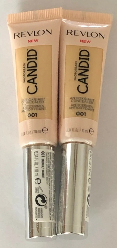 2 Revlon Photoready Candid Antioxidant Concealer #001 Banana D3