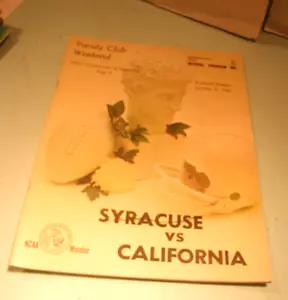 Programma calcio 1967 Syracuse vs California Larry Czonka #39 - Foto 1 di 2