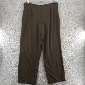 Coldwater Creek Pants Womens 16 Khaki Green Stretch Tapered Office Career Work - Picture 1 of 12