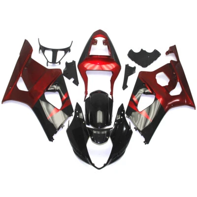 Kit de carenado rojo negro para Suzuki GSXR1000 2003 2004 K3 ABS carrocería de inyección Foto 1 de 4