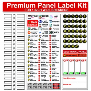 Premium 40 Circuit Bidirectional 1" Directory Label Kit color icon Panel Marker - Bild 1 von 7