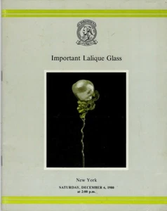 Christie's Important Lalique Glass 6 December 1980 New York - Picture 1 of 1