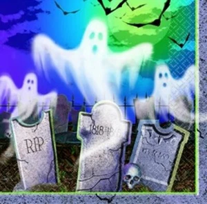 Halloween Party Supplies Ghost Lunch Napkins (Pk.16) - Picture 1 of 1