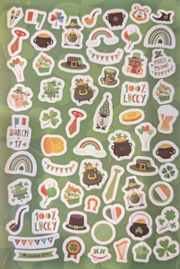 Saint Patrick's Day! St Patty's day stickers! Sticker sheet lot of lucky green! - Foto 1 di 3