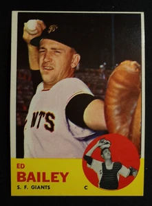 1963 Topps Baseball #368 ED BAILEY, San Francisco Giants, EX-EXMINT - Picture 1 of 2