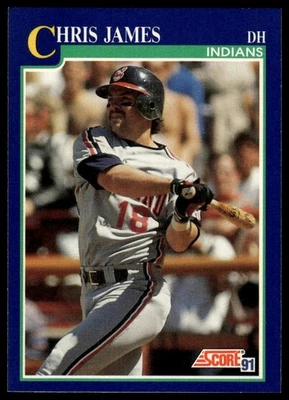 1991 Score #491 Chris James - Image 1 of 2