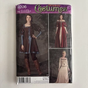 Simplicity Sewing Pattern Medieval Renaissance Costume Dress Gown Size 14-22 - Picture 1 of 5