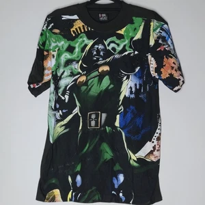 Marvel Spellout Dr Victor Von Doom AOP Black Shirt L Giant Comics Single Stitch - Bild 1 von 6
