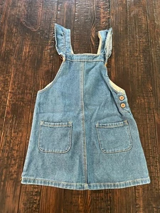 Zara Kids Overall Rüschen Jeanskleid Größe 4-5 - Bild 1 von 2