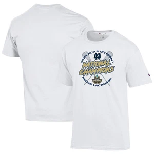 Men's Champion White Notre Dame Fighting Irish 2024 NCAA Men's Lacrosse National - Picture 1 of 3