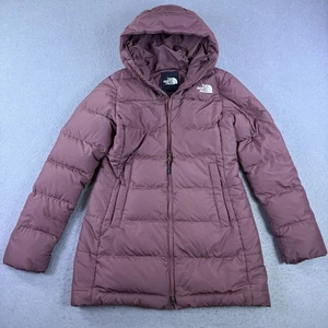 The North Face Women's Gotham 550 Fill Power Down Hooded Parka Puffer Mauve Sz M - Picture 1 of 11