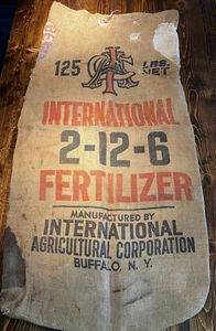 Bolsa de arpillera de colección International Fertilizer Buffalo New York granja - Imagen 1 de 10
