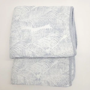 Tommy Bahama King Pillow Sham Cover KING Quilted Blue Tropical Palm Leaf Beachy - Picture 1 of 5