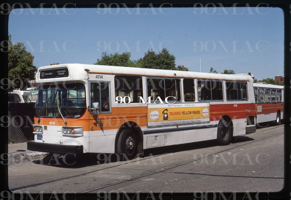 SF MUNI. AM GENERAL BUS #4114. San Francisco (CA) Diapositiva Original 1986. Foto 1 de 1