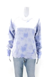 Athleta Womens Pullover Long Sleeve Scoop Neck Tie Dyed Sweater Blue Size Medium - Picture 1 of 6