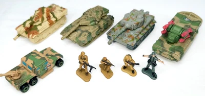 Vintage 1980s Micro Machines Military Vehicles Soldiers Lot of 9 - Image 1 of 4
