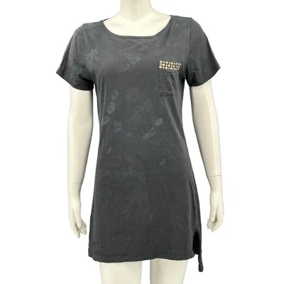 Young Fabulous & Broke Dress Womens Medium Black Embellished Grunge Concert - Image 1 of 4