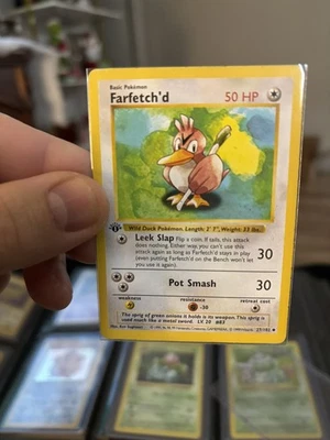🪶 MINT Farfetch'd - 27/102 1st Edition Base Set Shadowless Pokémon TCG 1999 🪶 - Image 1 of 2