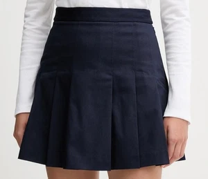 Lacoste Girls Pleated Navy Skirt Size Medium Waist 30" Length 22" - Picture 1 of 6