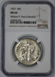 1937 Walking Liberty 50c Silver Half Dollar NGC MS 64 Semi Proof Like - Picture 1 of 4
