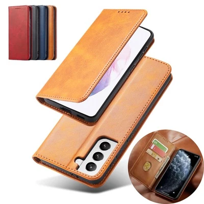 Funda tipo billetera de cuero magnética abatible para Samsung Galaxy A72 A55 A54 A42 A36 A33 A32 Foto 1 de 4
