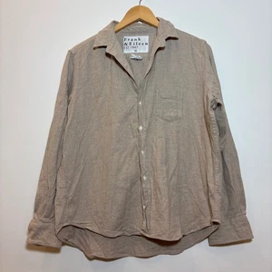 Frank & Eileen Eileen Hemd Damen M beige italienische Baumwolle Knopfleiste lässig weich - Bild 1 von 15