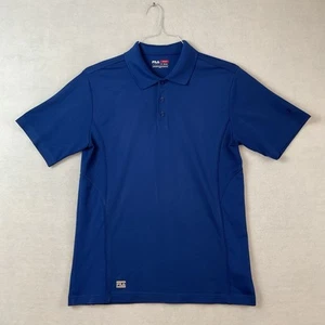Camisa polo de golf Fila Sport para hombre pequeña azul real manga corta tejida informal - Imagen 1 de 9