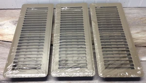 Cubiertas de ventilación de registro de piso 4X12 paquete de 3 de metal marrón nuevas - Imagen 1 de 3