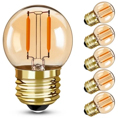 G40 Edison LED Filament Mini Globe Light Bulbs 1W Equivalent to 10Watt Incand... - Image 1 of 4