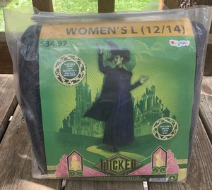 Costume adulto Wicked Elphaba Deluxe da donna taglia L (12/14) nuovo con scatola - Foto 1 di 4