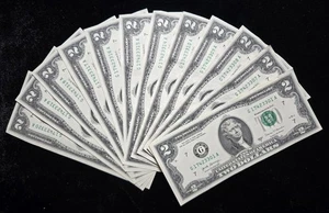 12x Semi-Sequential Serial Number $2 Dollar Note 💵 - Picture 1 of 9
