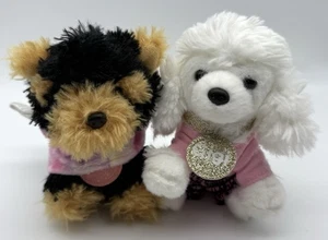 GUND Justice Pet Shop Macy & Gigi the Yorker & Pudel mit Outfits Welpe Hund Plüsch - Bild 1 von 6