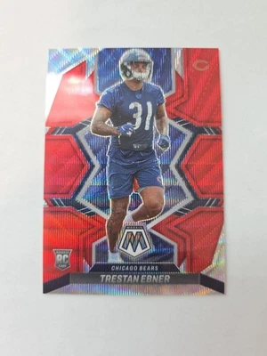 Trestan Ebner Red Wave Prizm RC 2022 Panini Mosaic #356 Chicago Bears 9/9 - Image 1 of 4