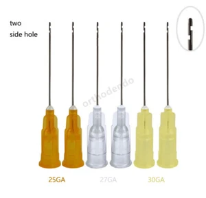 Dental Endo Irrigation Needle Syringe Tips Disposable two Side Hole 25G 27G 30G - Photo 1/20