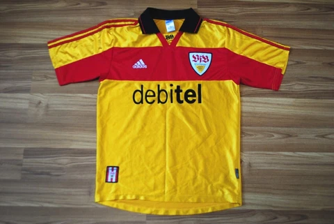 VFB STUTTGART 1999/2000 THIRD/AWAY GOLD FOOTBALL SHIRT JERSEY ADIDAS TRIKOT S Cover