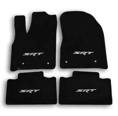 Черный ультимативный ковер 16–19 Jeep Grand Cherokee |комплект из 4 ковриков с серебристым логотипом SRT - Изображение 1 из 4