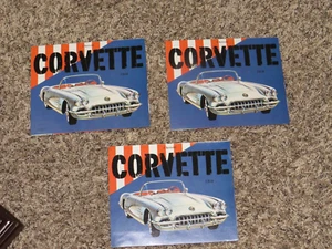 1958 Chevy Corvette C1 Dealer Sales-Showroom Brochure, Roadster Lot of 3 - Imagen 1 de 3