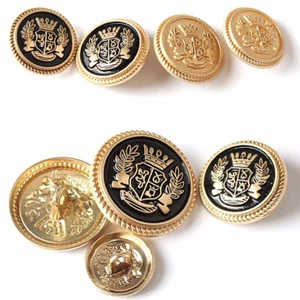 10 Pcs Metal Blazer Button Vintage Decor Blazer Buttons Metal Button DIY Sewing - Picture 1 of 25