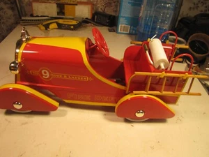 Xonex No. 9 Hook & Ladder Toy Diecast Fire Pedal Car, Original box - Picture 1 of 10